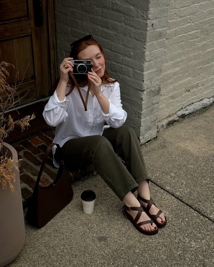 Instagram post by @maddiegreer for Sanctuary Clothing. Caption reads: [...] uniform this spring 🤎 head to toe....