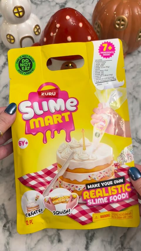 Instagram post by @scatteredadventures for Zuru Toys. Caption reads: [...] for gifting this to us! #slimemart #zurutoys....