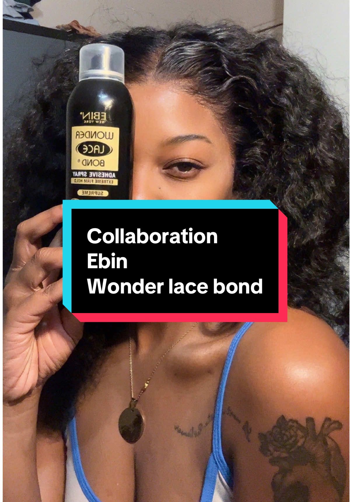 TikTok post by @lebouquetgabomaspam for Ebin New York. Caption reads: [...] spray adhésif honnêtement 😩🔥#ebin @EBIN....