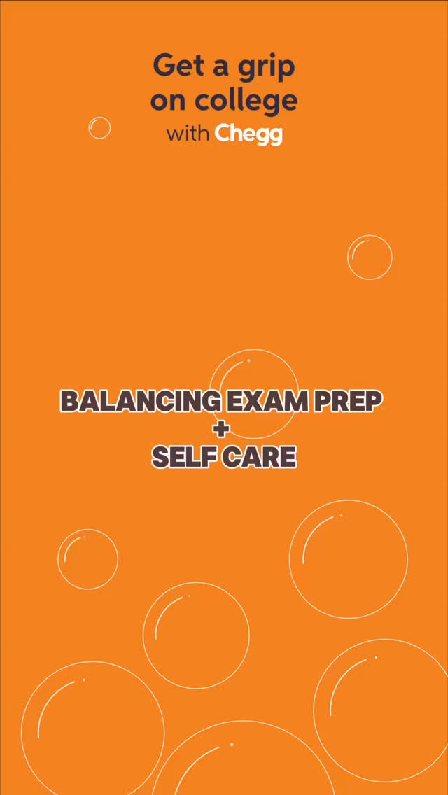 Instagram post by @ugckey for Chegg. Caption reads: #AD Exams coming up? 📚☕ Here’s how I balance....