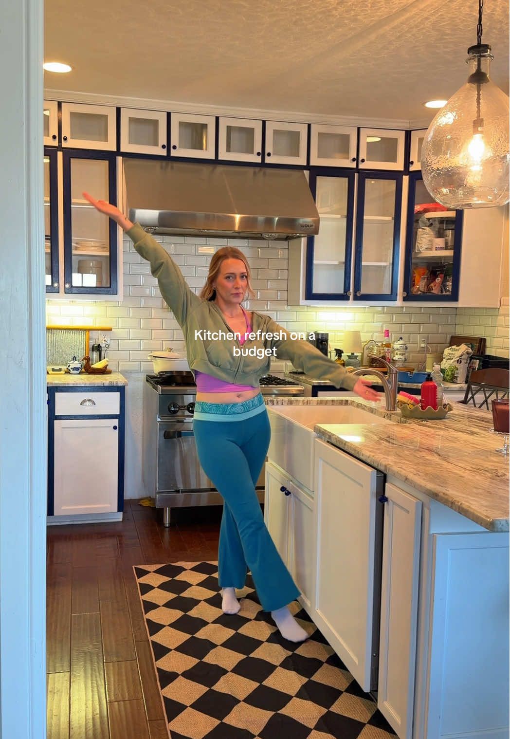 TikTok post by @sierragraham_7 for LA Home Decor. Caption reads: Did I mention she’s WASHABLE🤩 #lahomerugs....