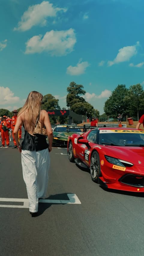 Instagram post by @itssophiemilner for FAGE. Caption reads: A fun day at Oulton Park with @fage_uk for Ferrari....