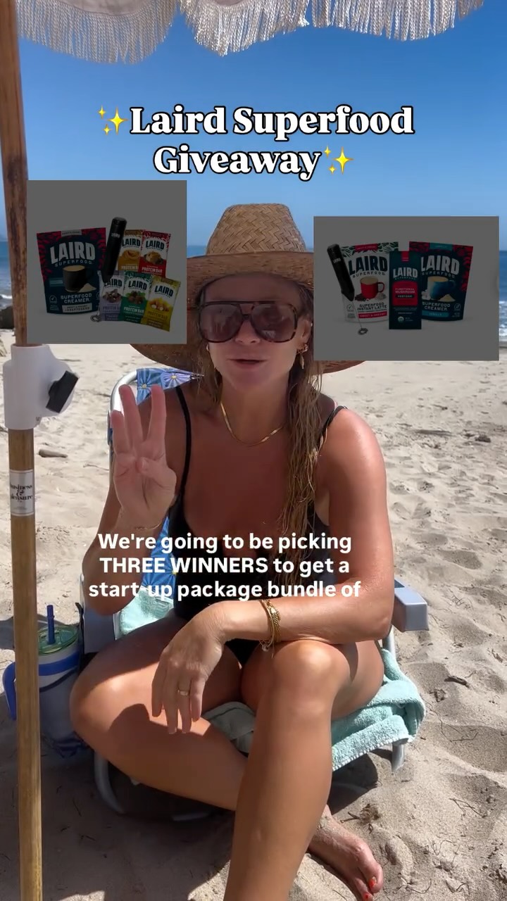 Instagram post by @bostanley for Laird Superfood. Caption reads: 🌱 SUPERFOOD GIVEAWAY 🌱 
Here’s how to enter....