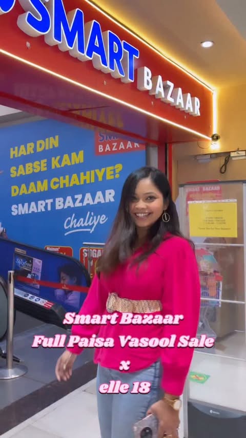 Instagram post by @allaboutneha for SMART Bazaar. Caption reads: [...] #Reliancebigdaysale Makeup offers, smart....