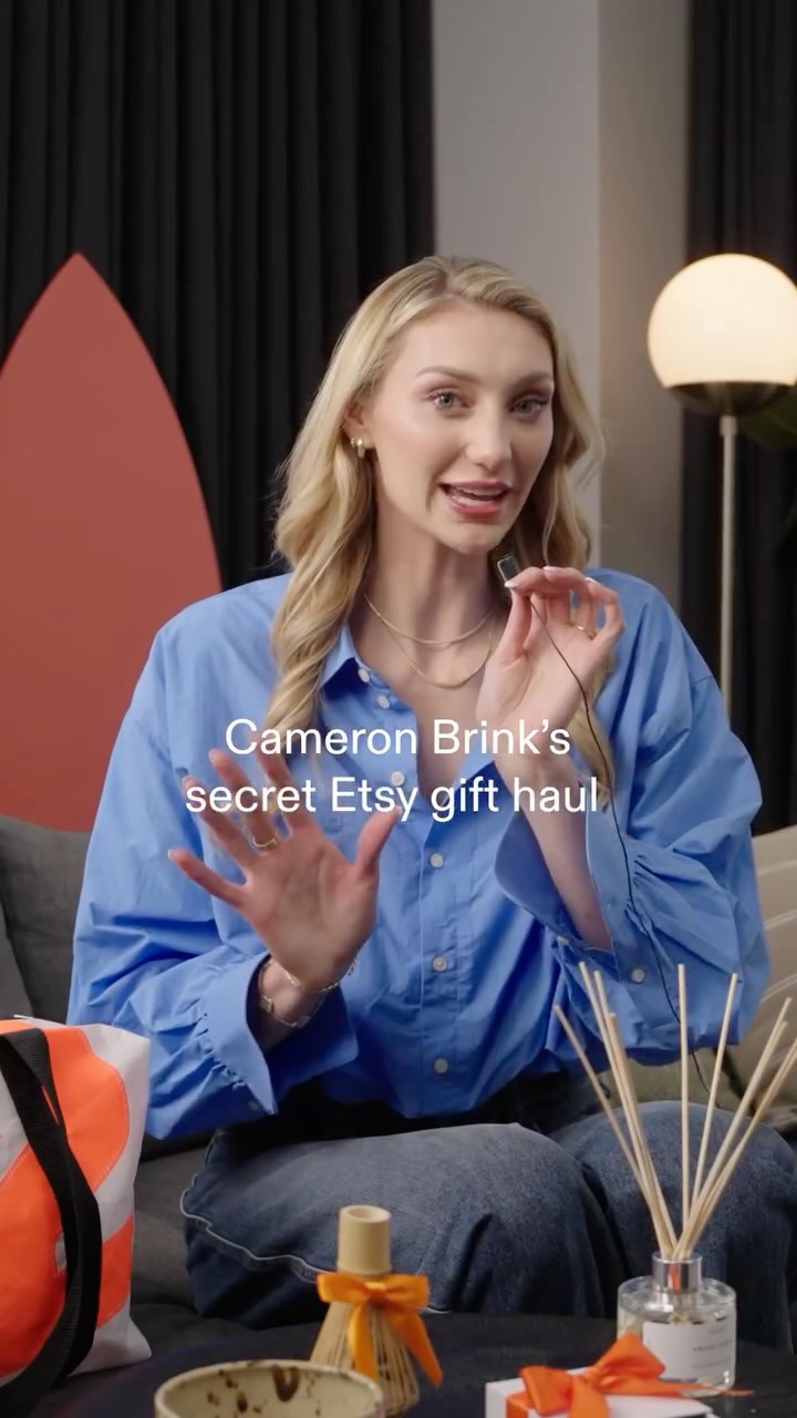 Instagram post by @cameronbrink22 for etsy. Caption reads: I found the perfect gifts this season by just....