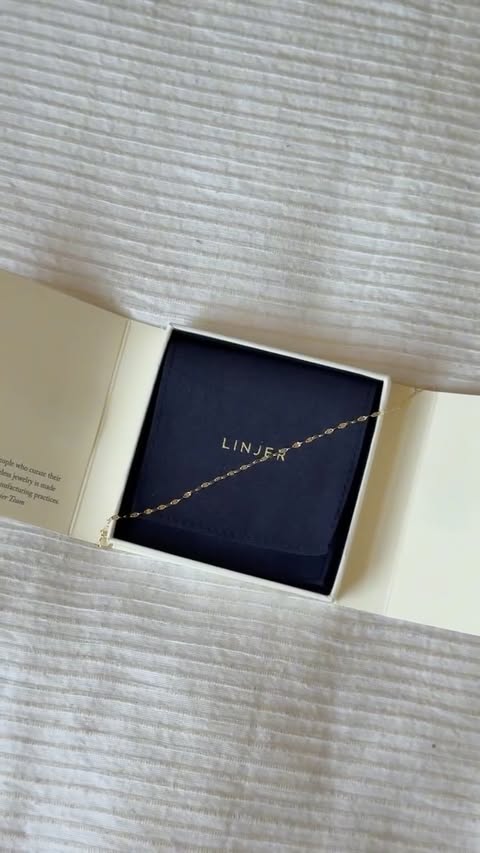 Instagram post by @sophia_livanidis for Linjer Jewelry. Caption reads: The perfect piece I can wear every day that will....