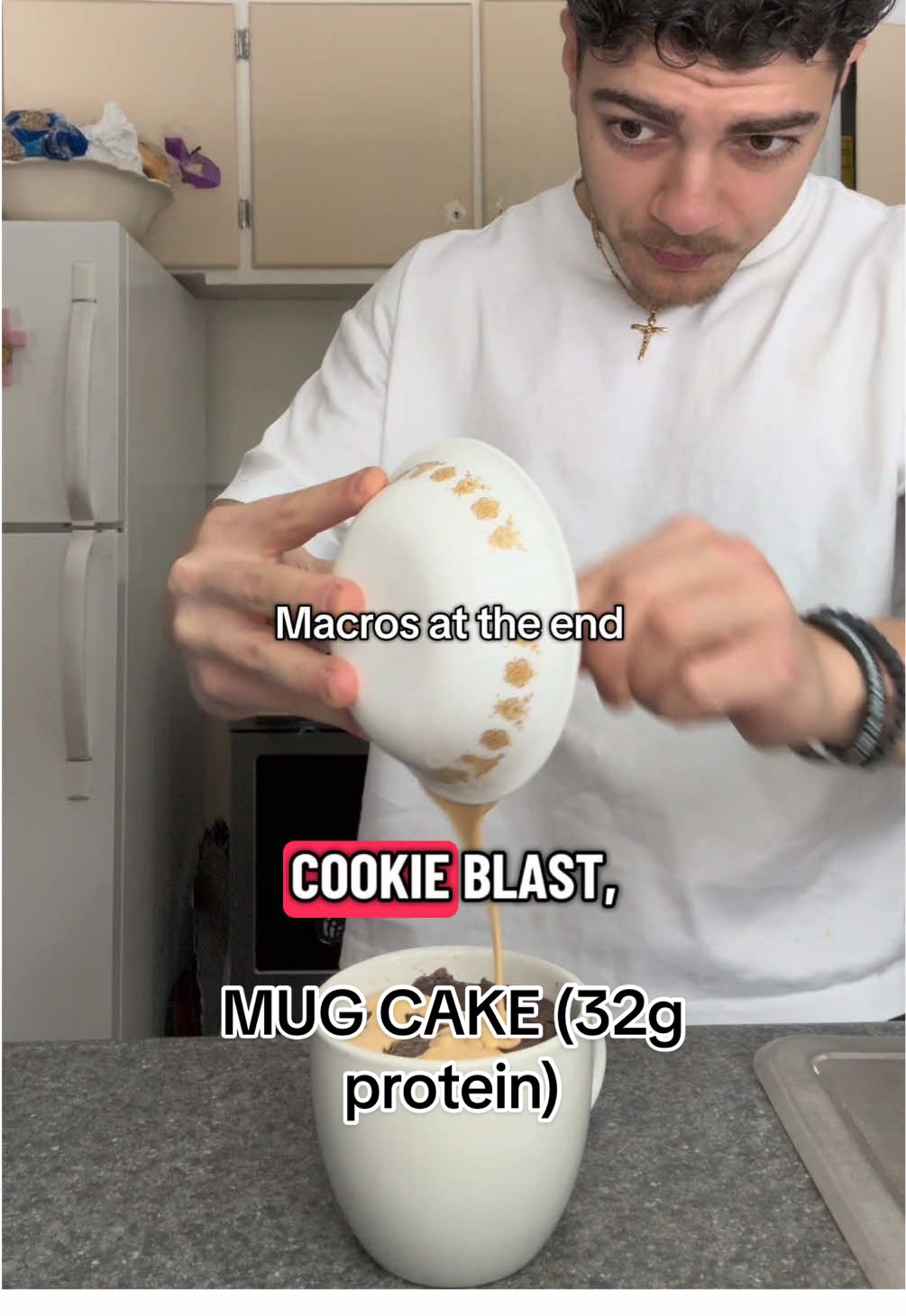 TikTok post by @mansour_abdoo for RYSE Supplements. Caption reads: [...] #mugcake #ccb #food #recipe  @RYSE....