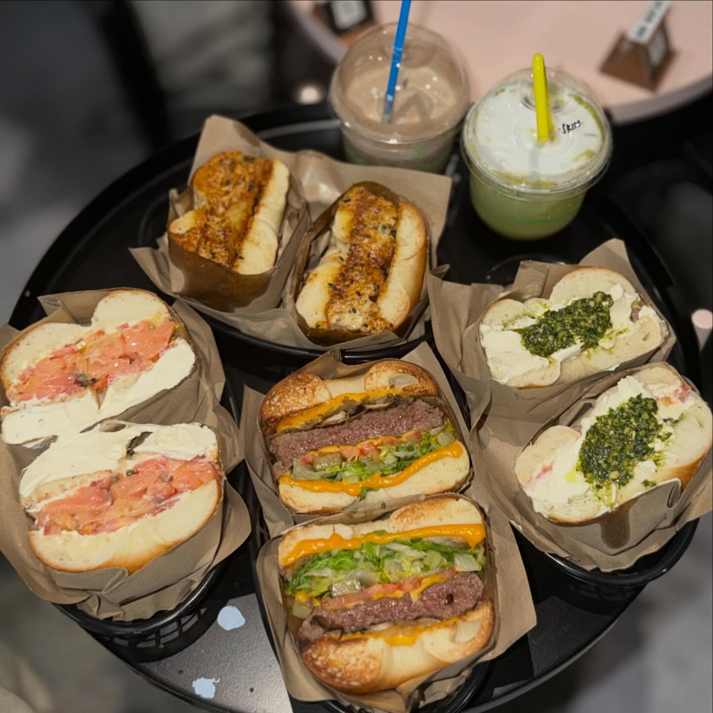 Instagram post by @singaporedirectory for SG Tastemakers. Caption reads: 🥯 Beigel Haus 📍 138 Robinsons Road #01-01....
