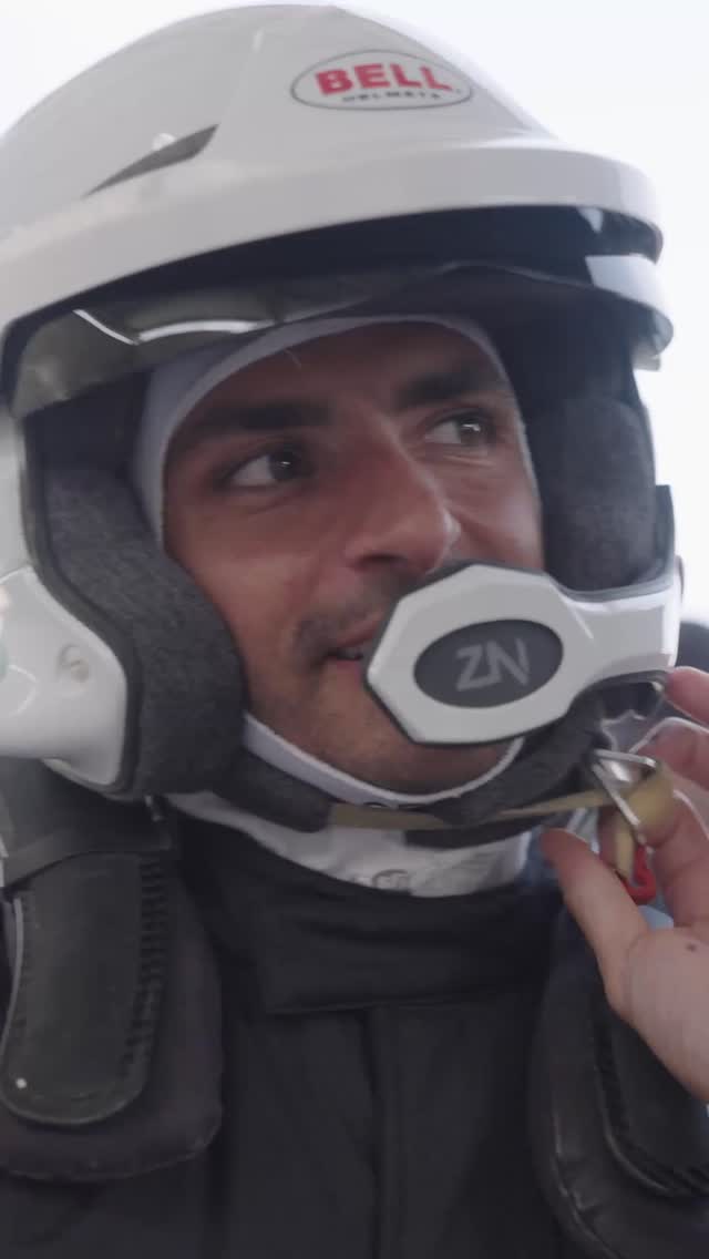 Instagram post by @carlossainzoficial for Ford Performance. Caption reads: Speed runs in the family. But off-road? That’s all....