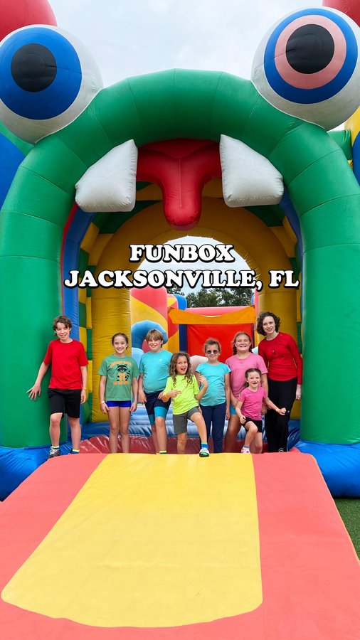 Instagram post by @sachi_srirachi for Funbox. Caption reads: 🎉 When it comes to birthday parties… FUNBOX = FUN....