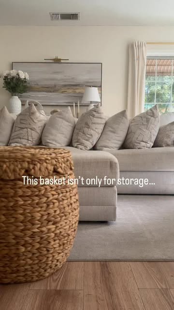 Instagram post by @mycoastalabode_ for Best Choice Products. Caption reads: [...] #ltkhome #homeinspo #storageideas....