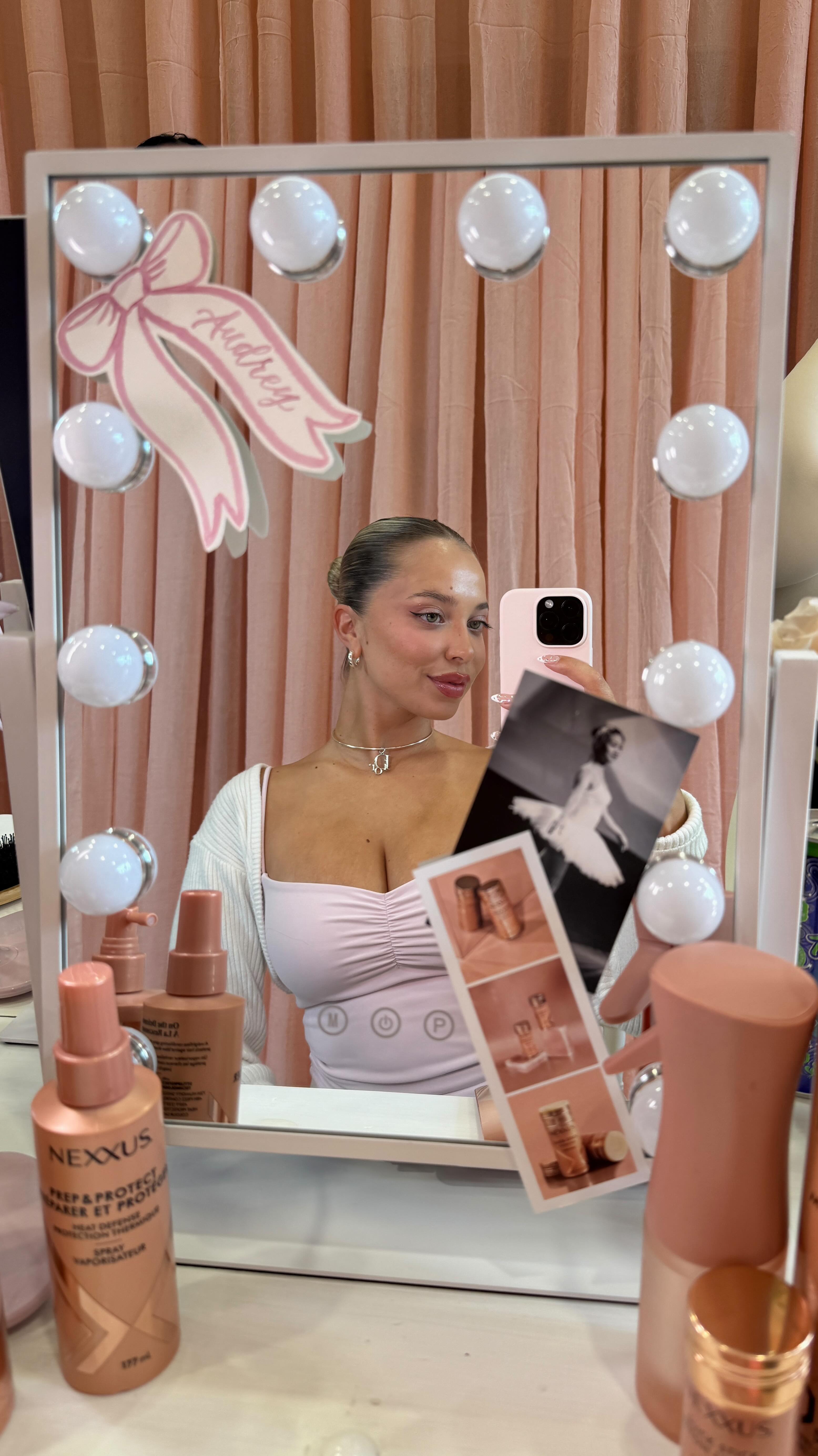 Instagram post by @foreverandaudrey for Nexxus. Caption reads: Spent the day at the Nexxus School of Ballet with....