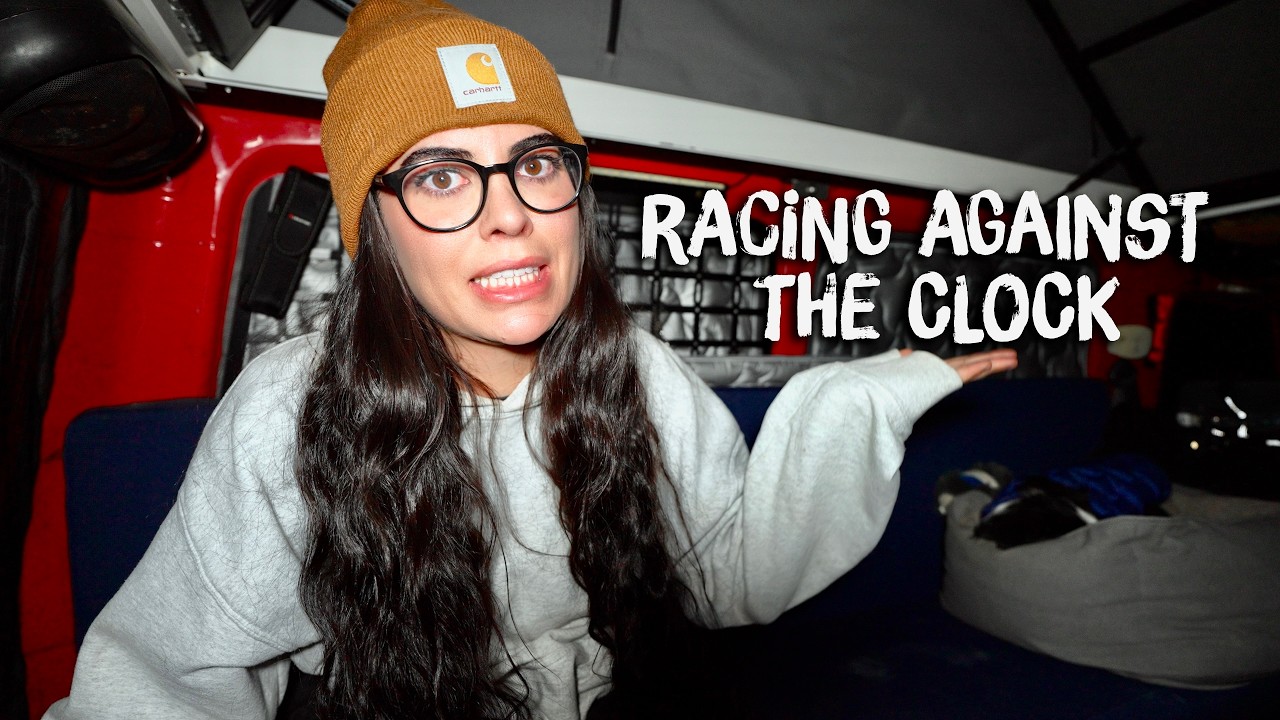 YouTube post by @roamingreckless for Sundays for Dogs. Caption reads: Winter Truck Camping on a Dangerous Mountain....