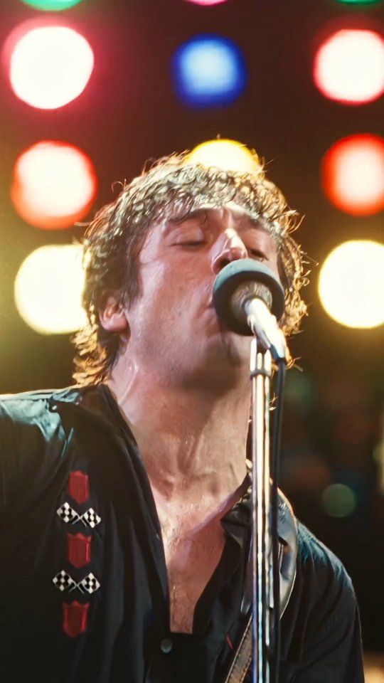 Instagram post by @filmdreams for Searchlight Pictures. Caption reads: Jeremy Allen White singing as Bruce Springsteen....