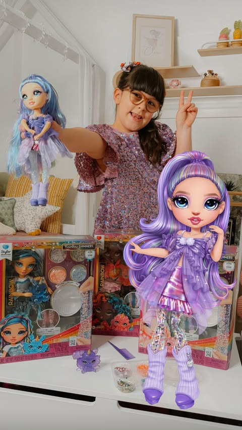 Instagram post by @lululoveslondon for Rainbow High. Caption reads: 🌈✨ #Ad New @officialrainbowhigh Shimmers with....