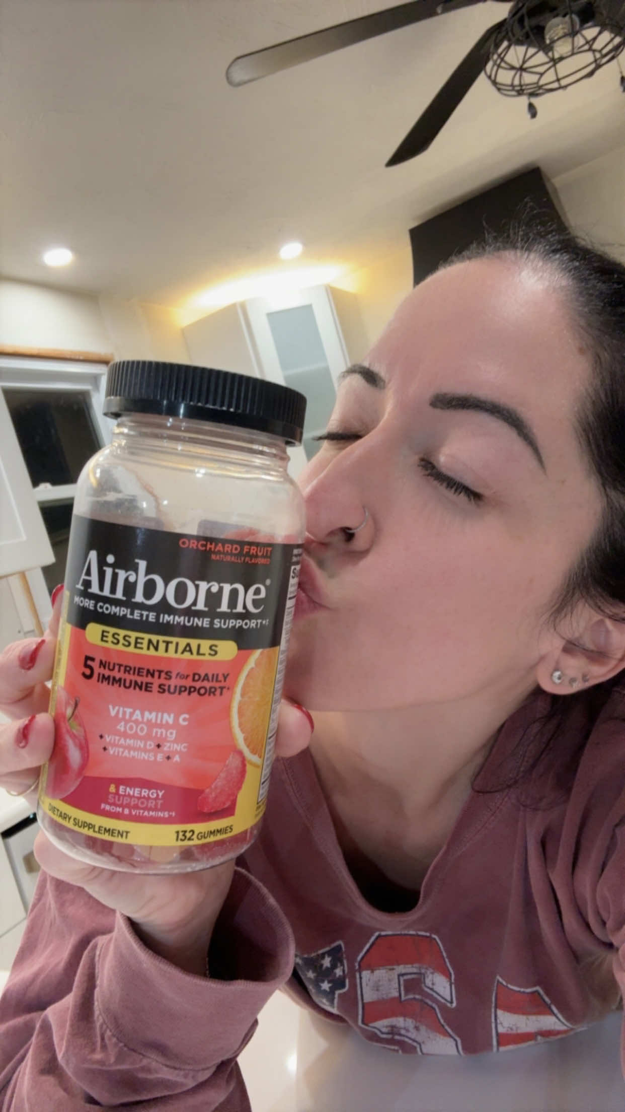 TikTok post by @_abbeymarie for Airborne. Caption reads: @Airborne US #airbornegummies #airborne [...].
