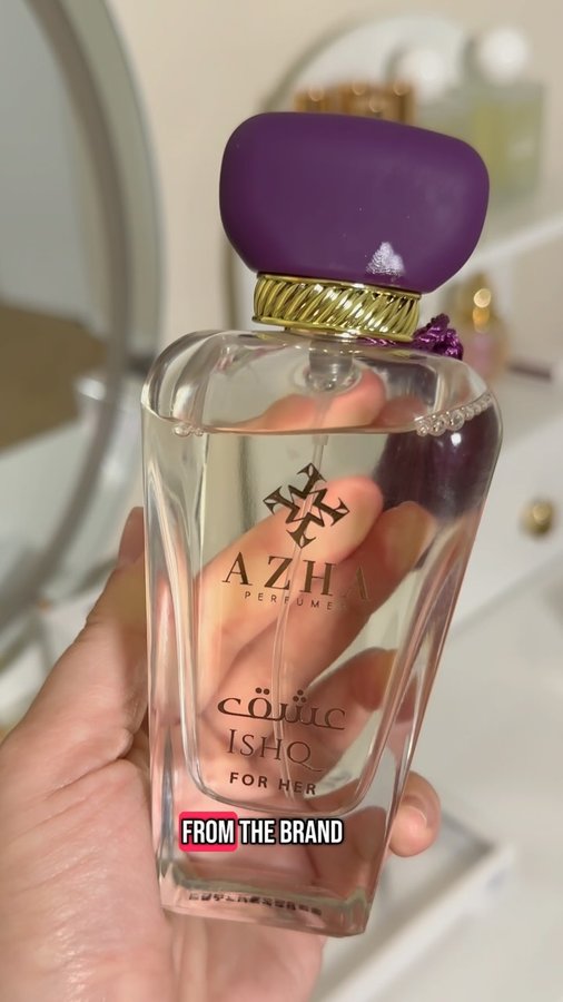 Instagram post by an influencer for Azha Perfumes. Caption reads: Use my code Steph15 on intenseoud.com for 15% ISHQ....