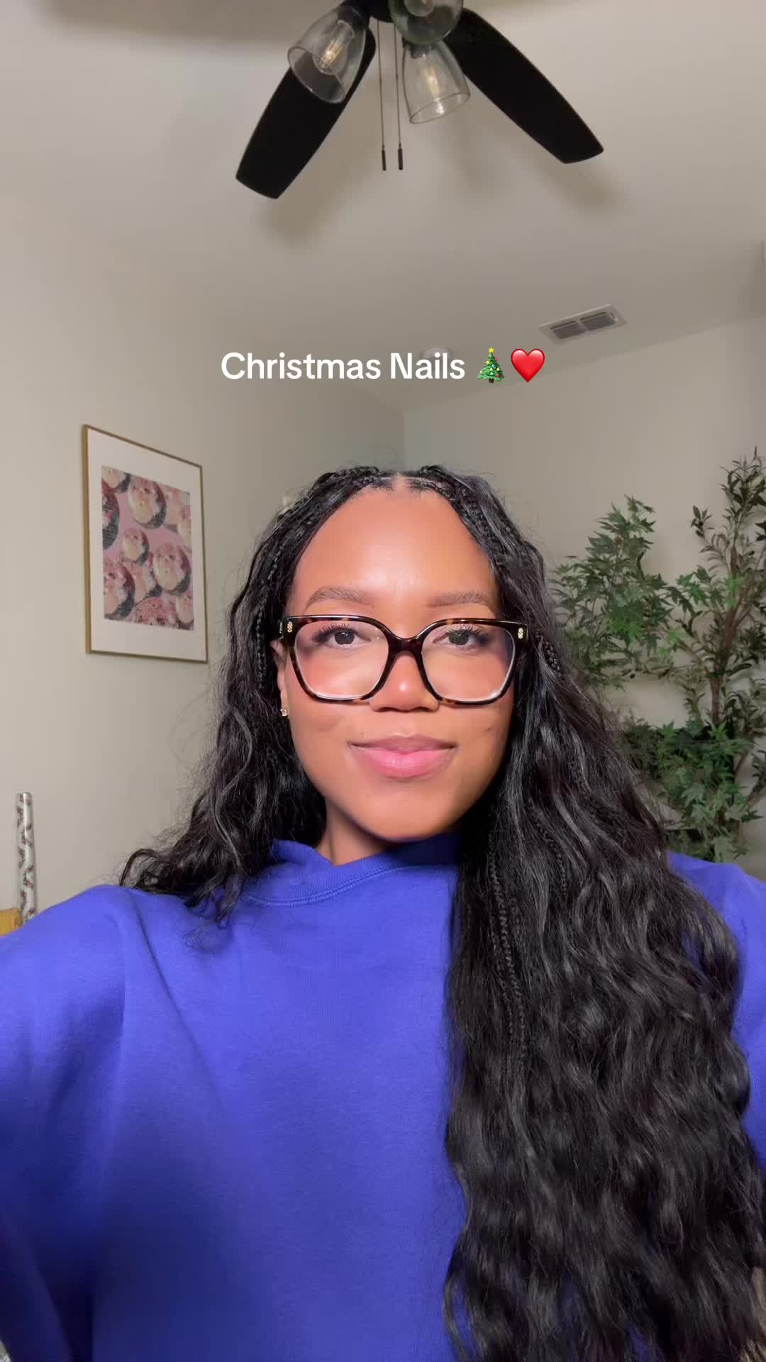 TikTok post by @branneisha for Glamnetic. Caption reads: a little red press on moment. Nails from....