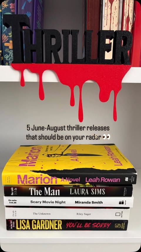 Instagram post by @brianas_best_reads for Grand Central Publishing. Caption reads: 5️⃣Summer Reads5️⃣ Five June-August thriller....