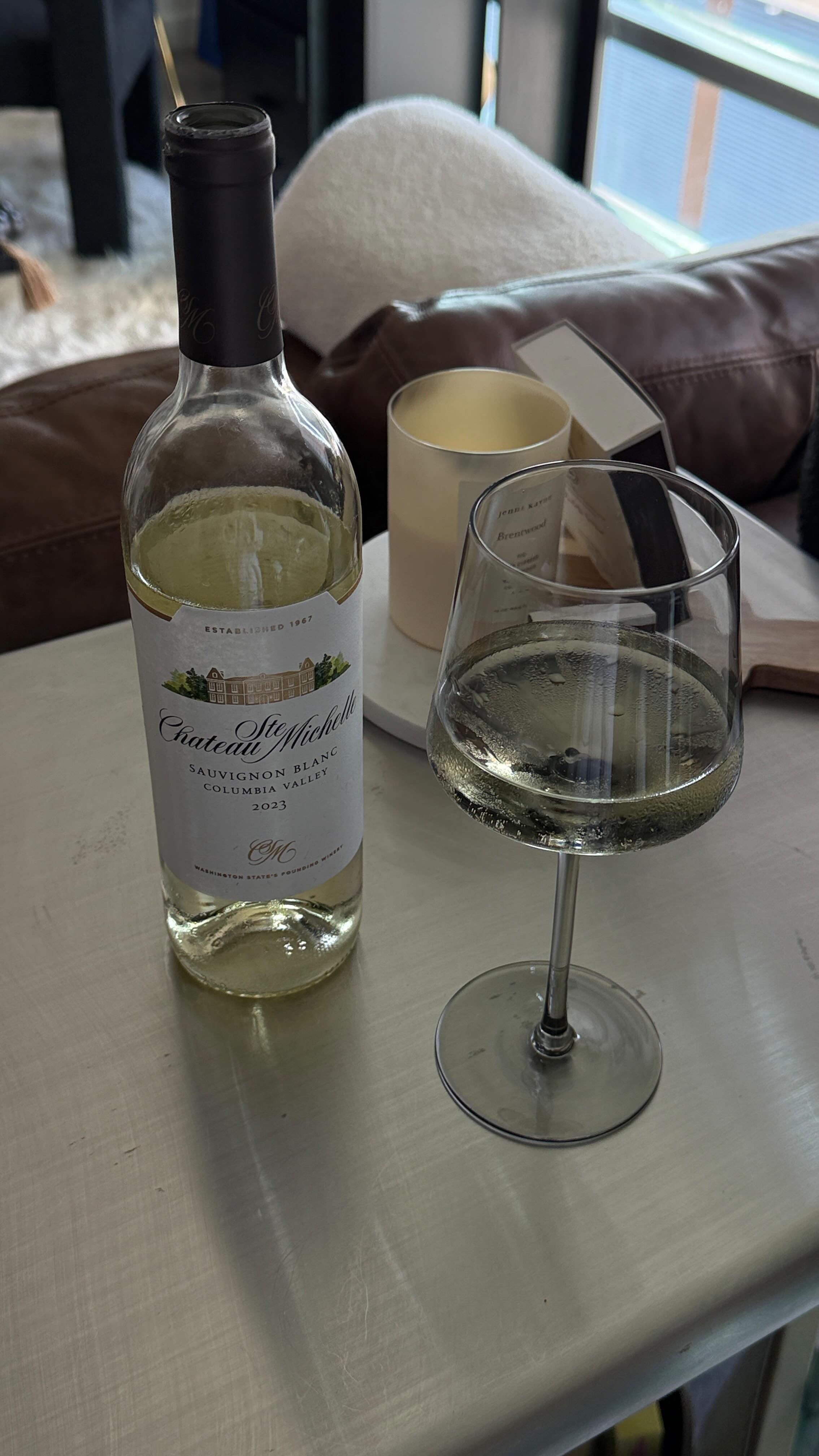 Instagram post by @samanthariehl for Chateau Ste. Michelle Winery. Caption reads: #ad perfect addition to any night out....