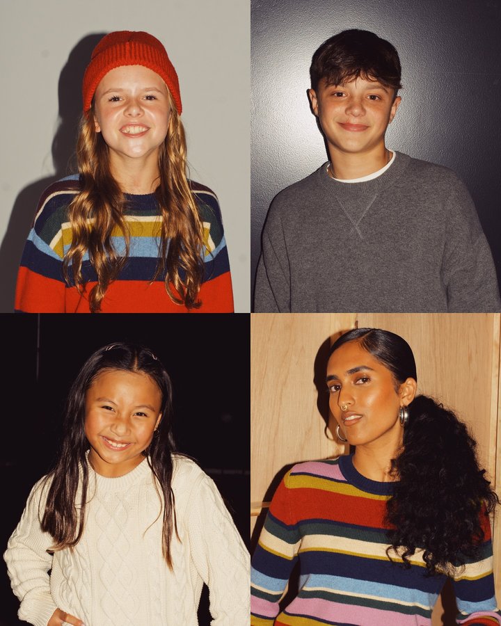 Instagram post by @tatebutts for GAP. Caption reads: Meet the sopranos.

From our holiday choir.....