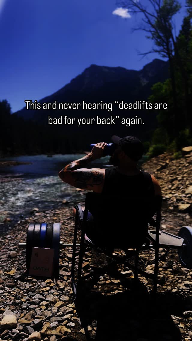 Instagram post by @discoverydeadlift for Oath Nutrition. Caption reads: [...] Gary. 

Recovering lakeside with....