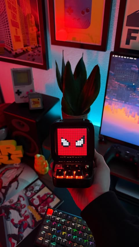 Instagram post by @billyslittleloft for Divoom. Caption reads: #gifted from @divoom_global @official_divoom a....