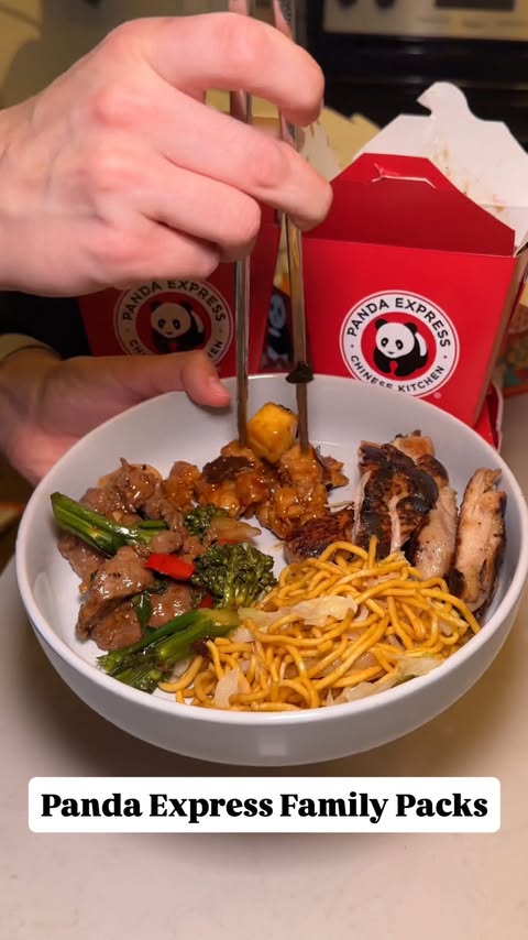 Instagram post by @kaydee.millerr for Panda Express. Caption reads: [...] at home on cozy winter nights 🥡....