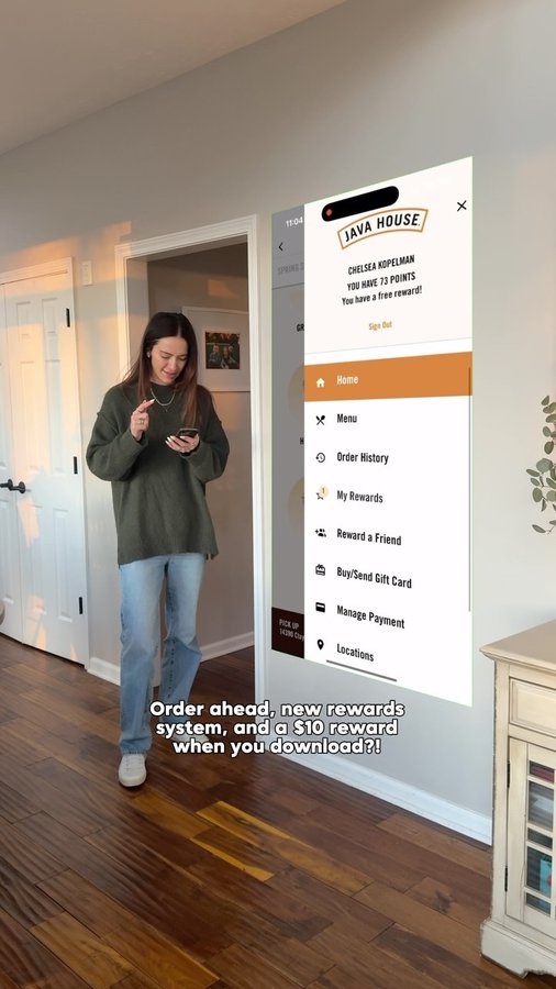 Instagram post by @keepingupincarmel for Java House. Caption reads: THE @javahouse app is here! 😎☕️

Available in the....