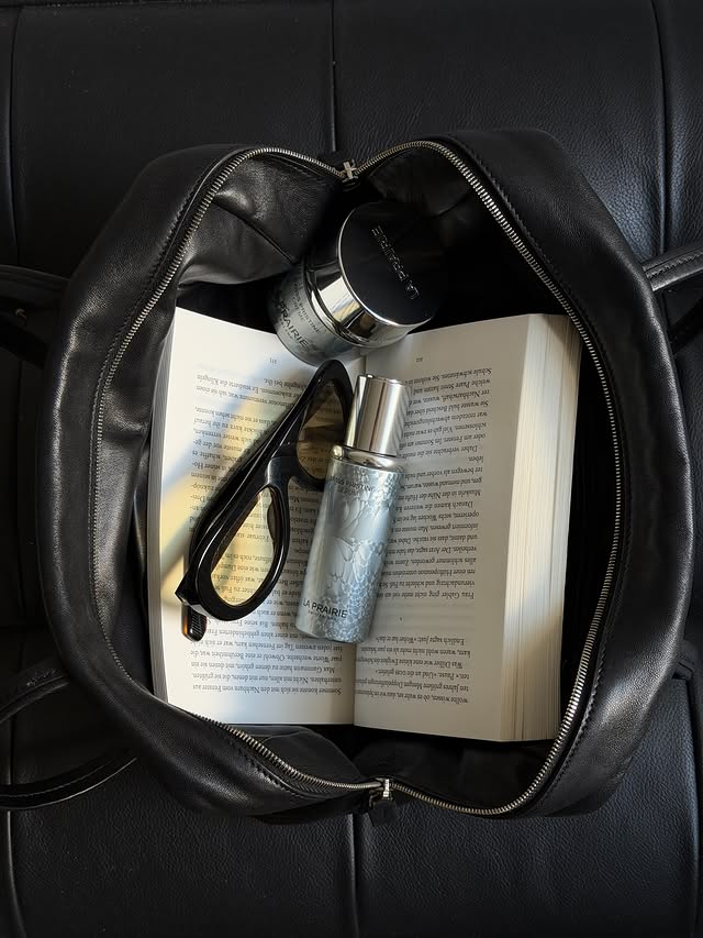 Instagram post by @isabellehartmann for La Prairie. Caption reads: [...] and my current essentials (the new....