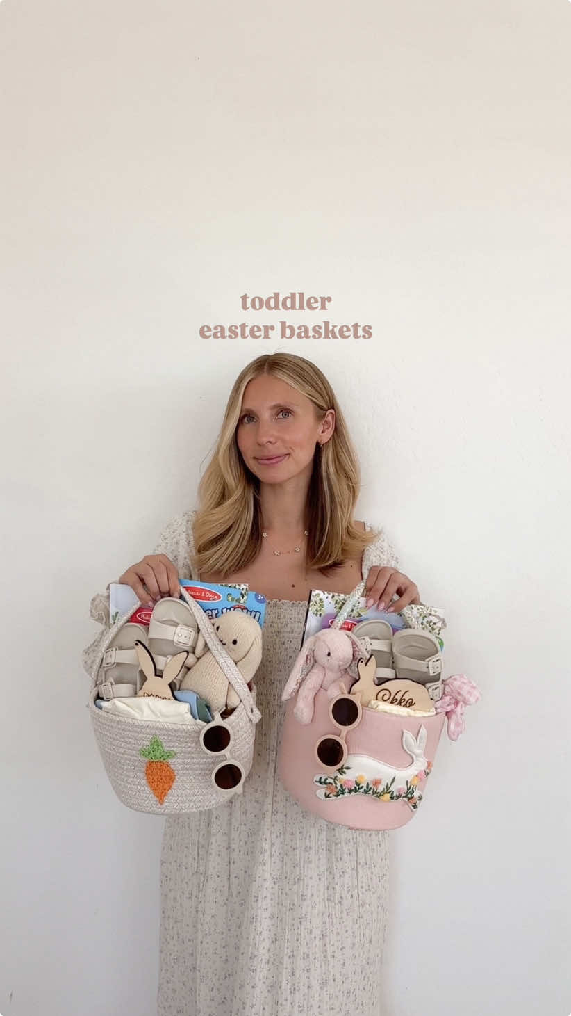 TikTok post by @kileanryeel for Melissa & Doug. Caption reads: #ad My recipe to a no-junk, toddler Easter basket....