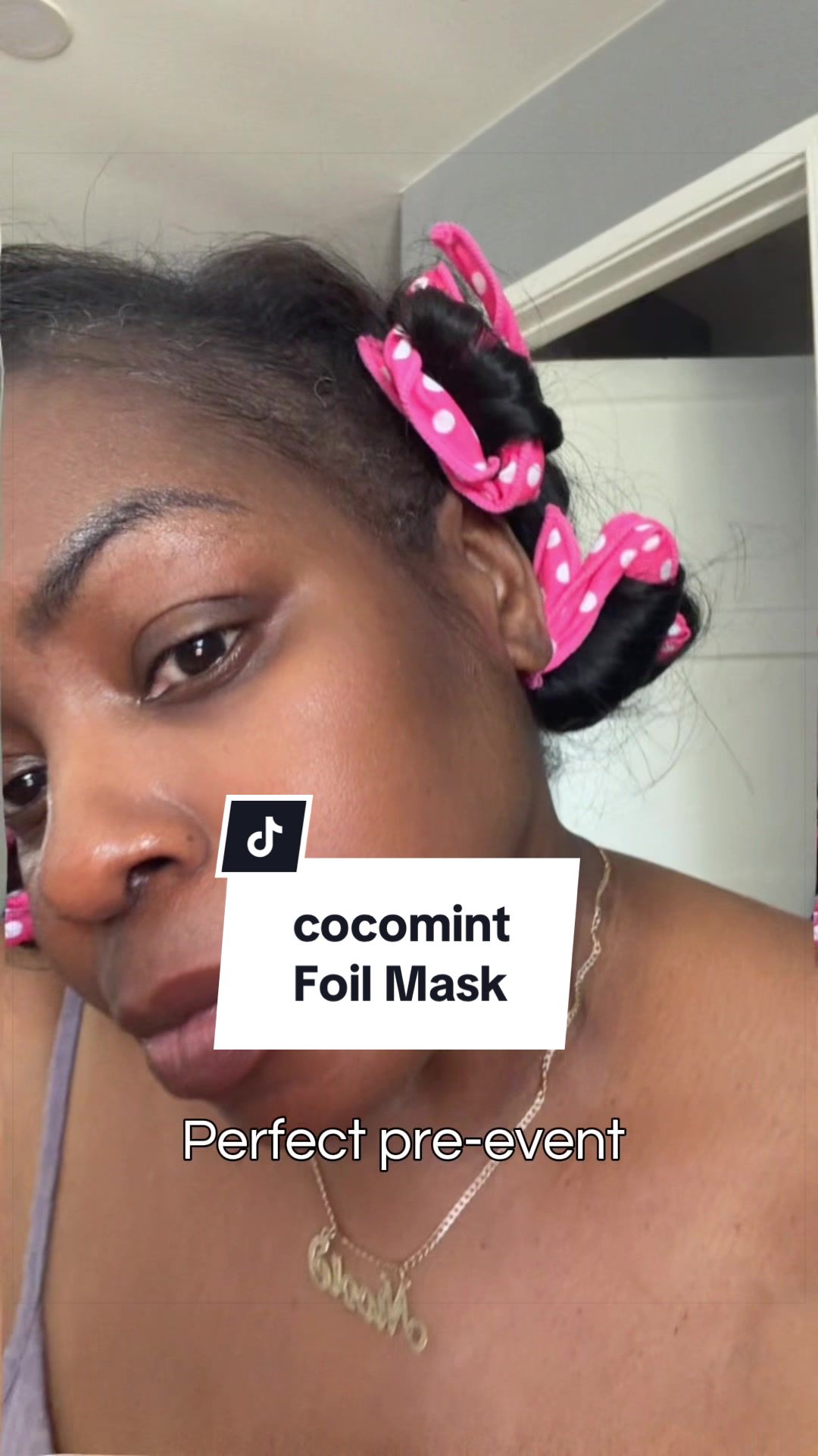 TikTok post by @nicsofancy for Cocomint Beauty. Caption reads: [...] wild…until you see the glow after ✨....