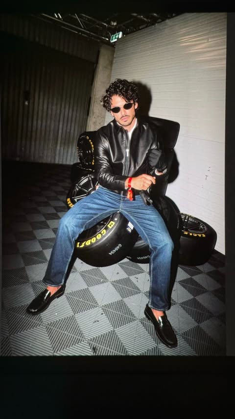 Instagram post by @giovannimasiero for GUESS. Caption reads: [...] 24 Hours of Le Mans from the inside with....