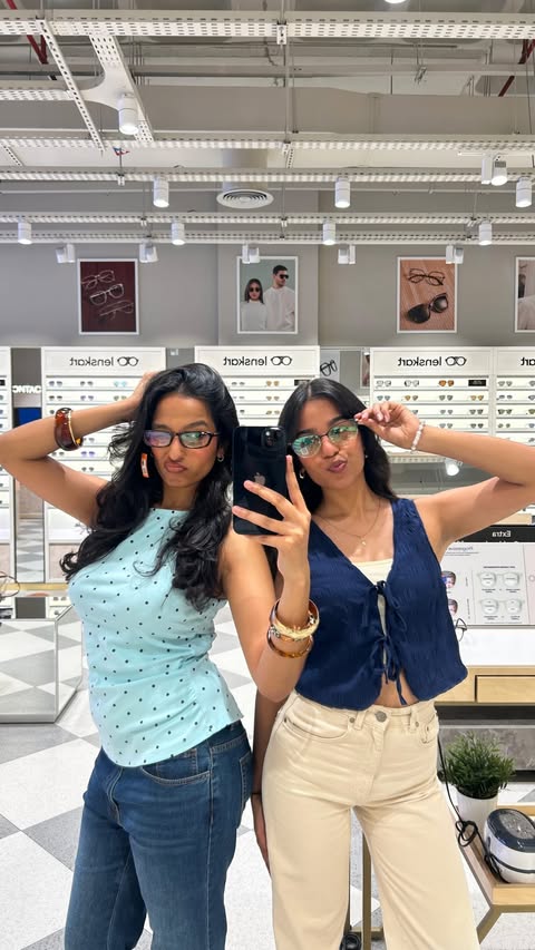 Instagram post by @katriel_335 for LENSKART. Caption reads: [...] of 10/10 with these free glasses from....