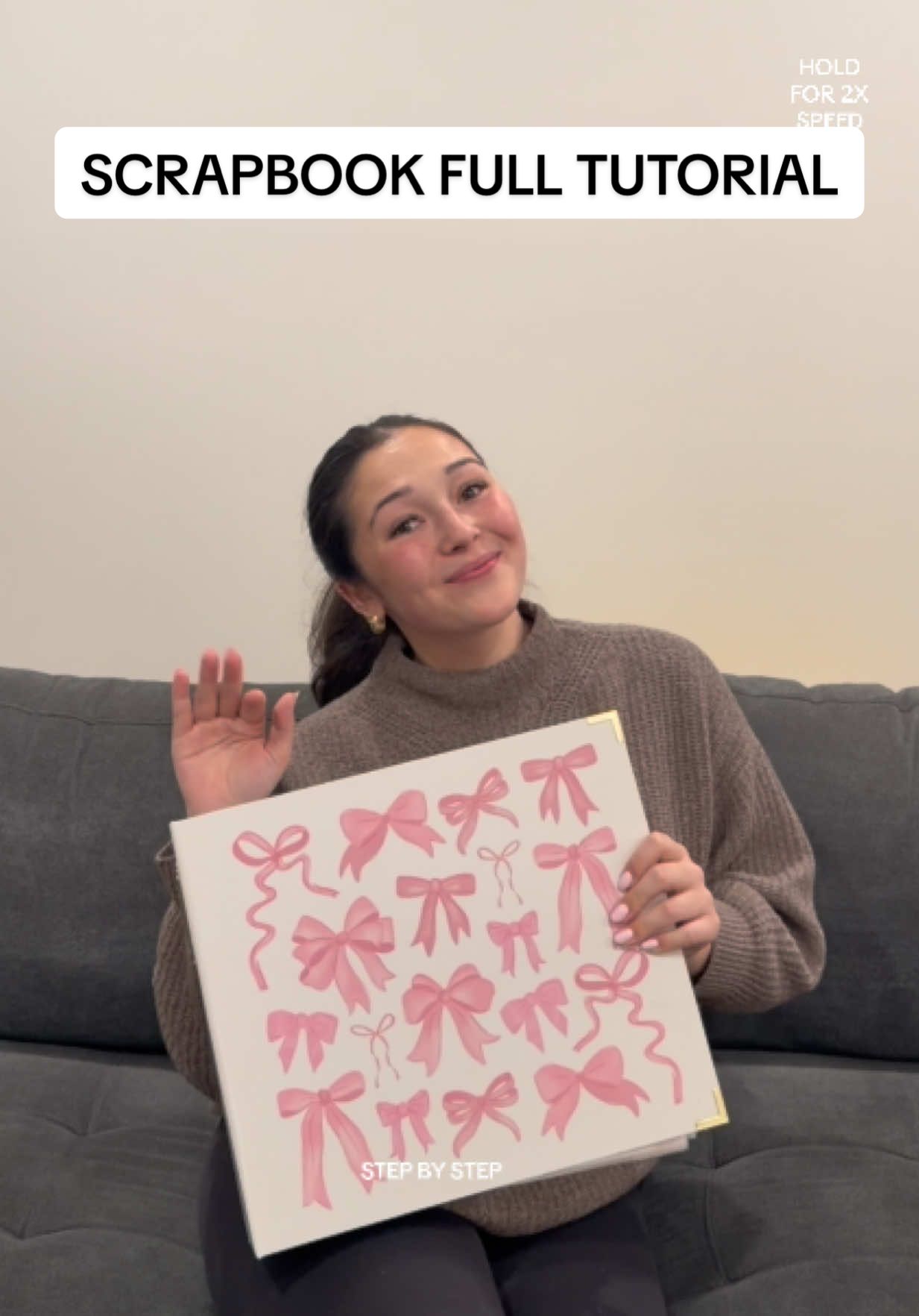 TikTok post by @hannah.juliet for Hobby Lobby. Caption reads: [...] #scrapbooksupplies #scrapbook @Hobby Lobby....