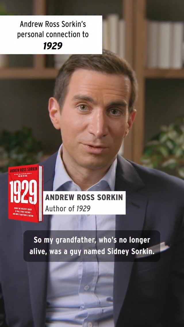 Instagram post by @sorkinsays for Viking Books. Caption reads: My grandfather watched someone jump out of a....