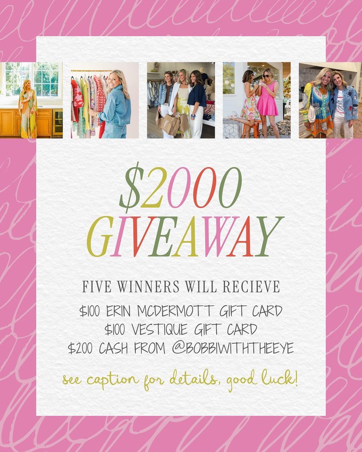 Instagram post by @bobbiwiththeeye for Vestique. Caption reads: *GIVEAWAY CLOSED* Thank you to everyone who....