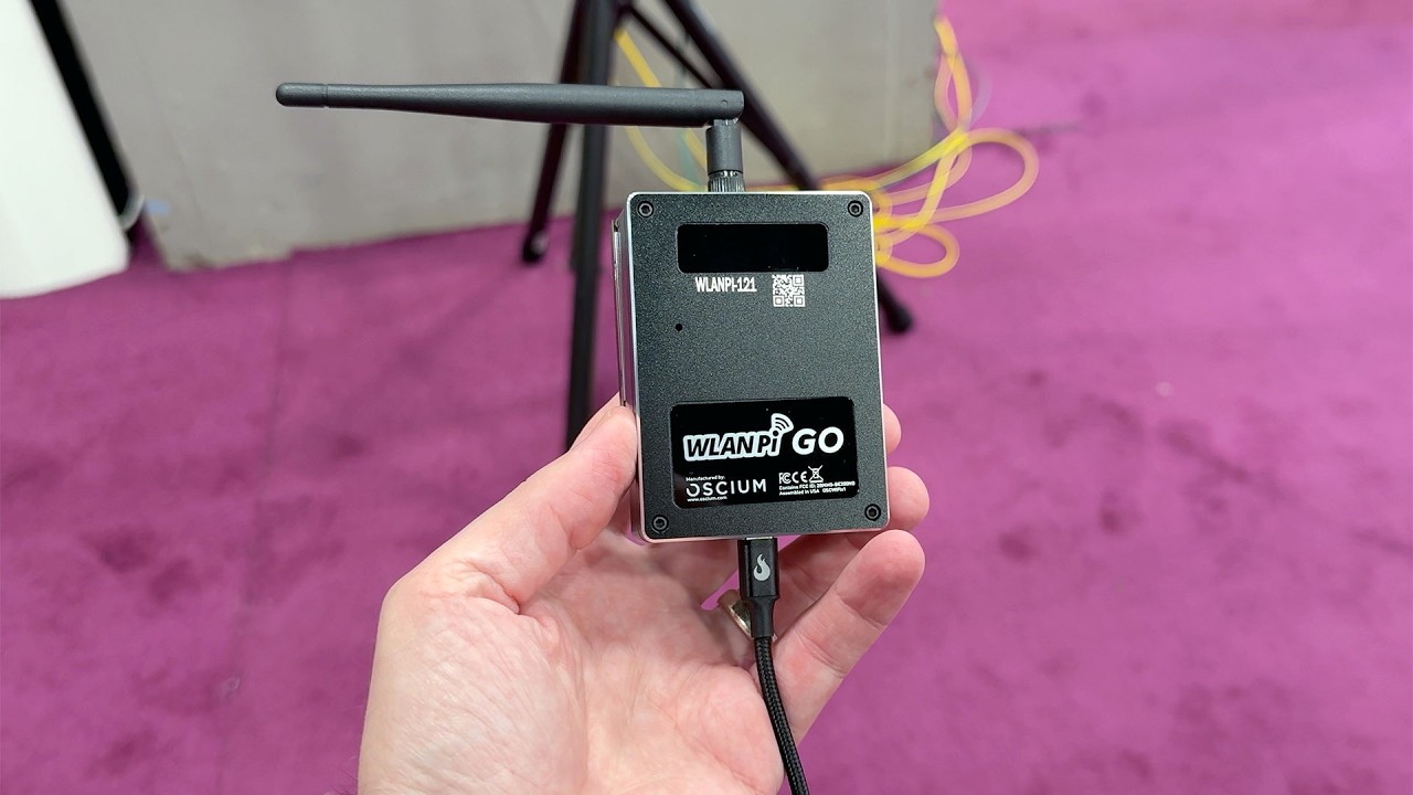 YouTube post by @GeerlingEngineering for Shure. Caption reads: We spy on your WiFi with this little Pi.