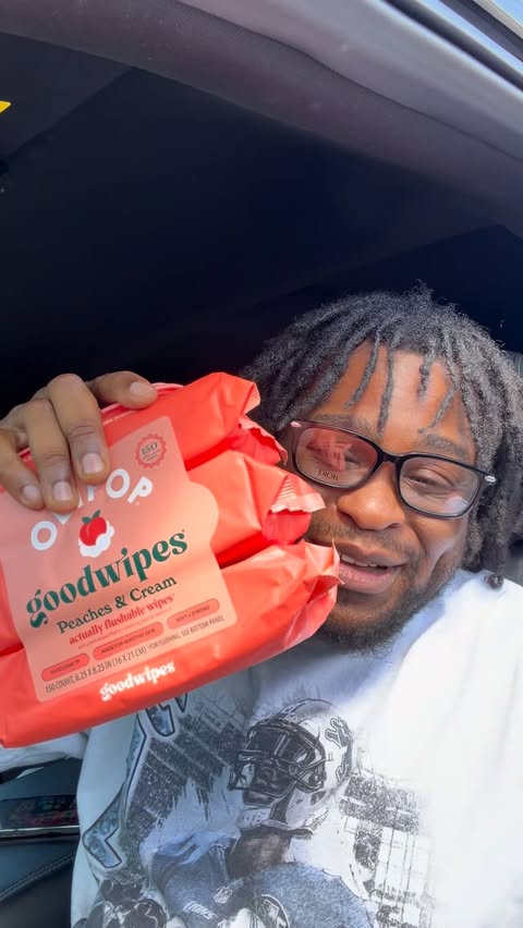 Instagram post by @princessdimccrearyy for goodwipes. Caption reads: Hopefully these @goodwipes make my wife feel a bit....