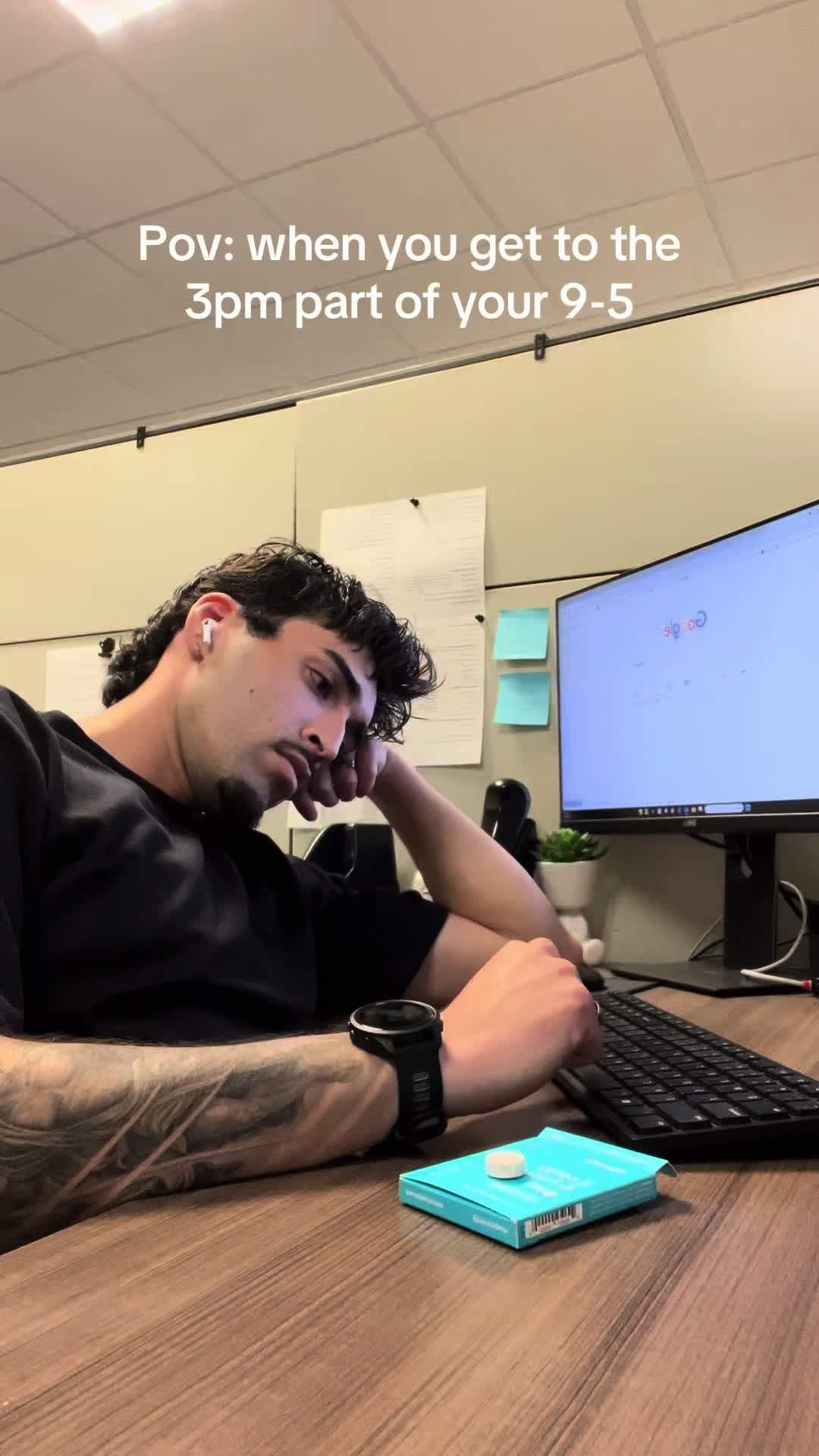 TikTok post by @sergiog_ for Neuro. Caption reads: Honestly @Neuro Gum is what gets me through the....