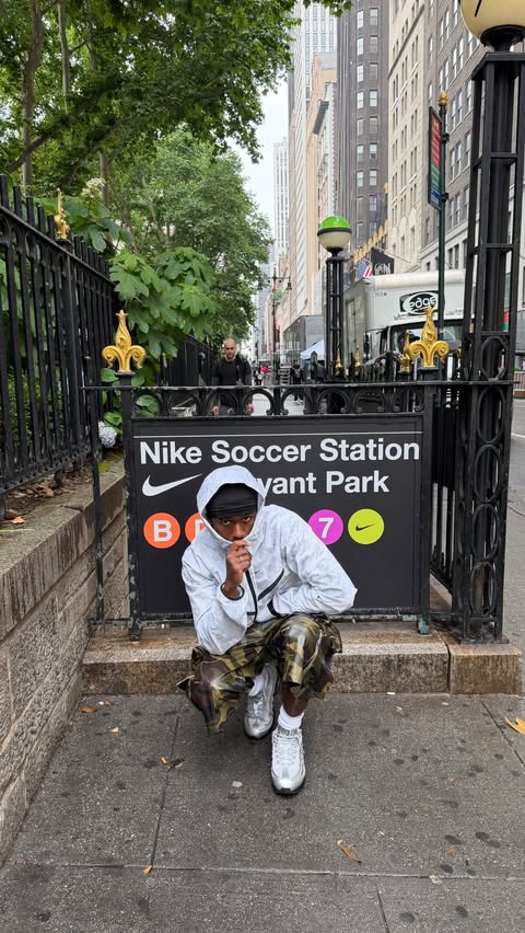 Instagram post by @lucius_firmin for Nike. Caption reads: [...] the next generation ball out at the....