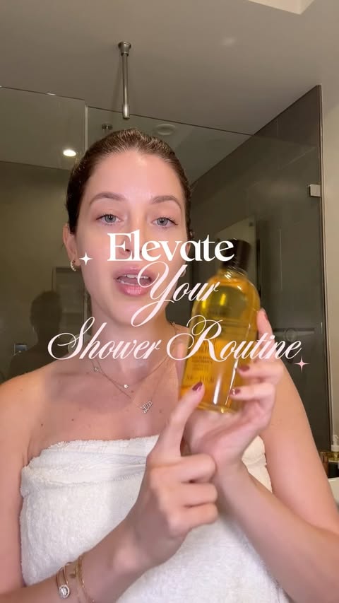 Instagram post by @mireyarios for L'OCCITANE en Provence. Caption reads: Your everything shower gets a french upgrade 🇫🇷....