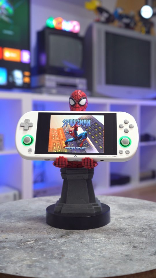 Instagram post by @retrogamingtommy for LITNXT. Caption reads: [...] . Get your own Trimui Smart Pro from....