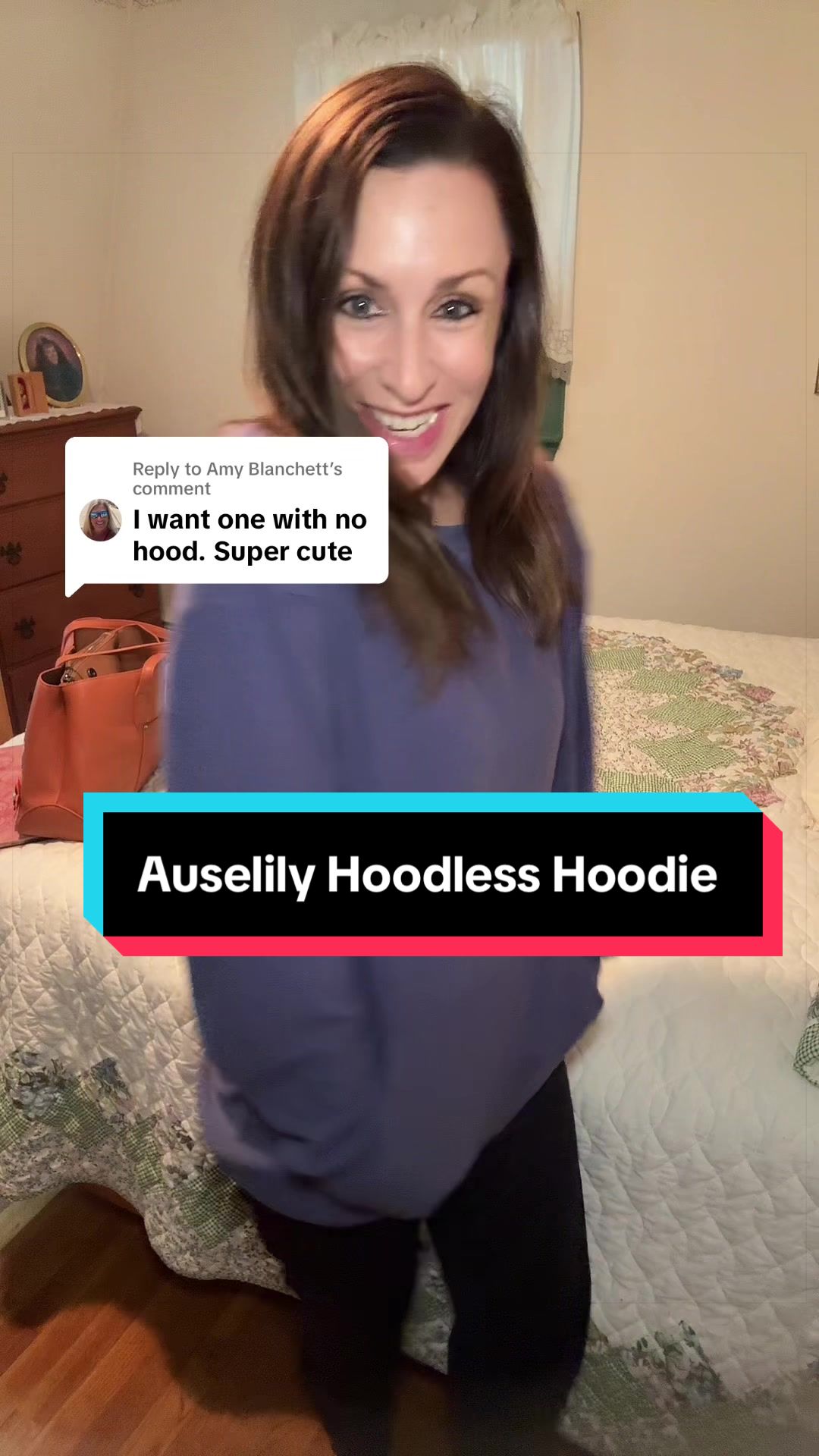 TikTok post by @love2mix72 for AUSELILY. Caption reads: [...] without the hood!!! Sooooo soft!!! @AUSELILY....