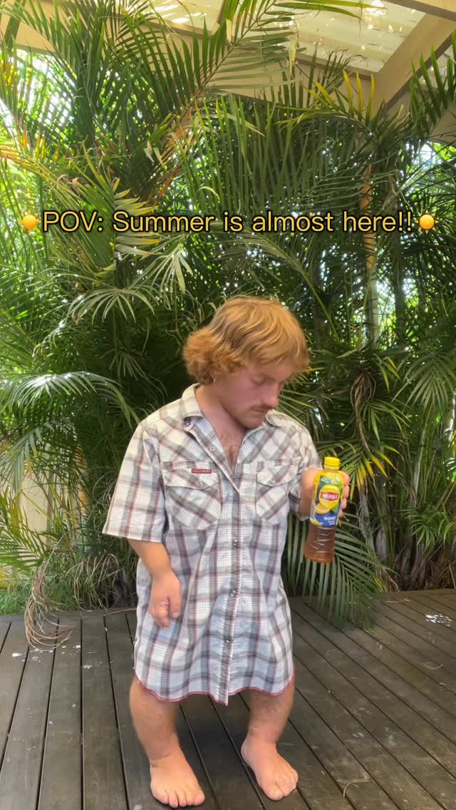 Instagram post by @james13chapman_ for Lipton Iced Tea. Caption reads: POV all of your clothes are made for giants but....