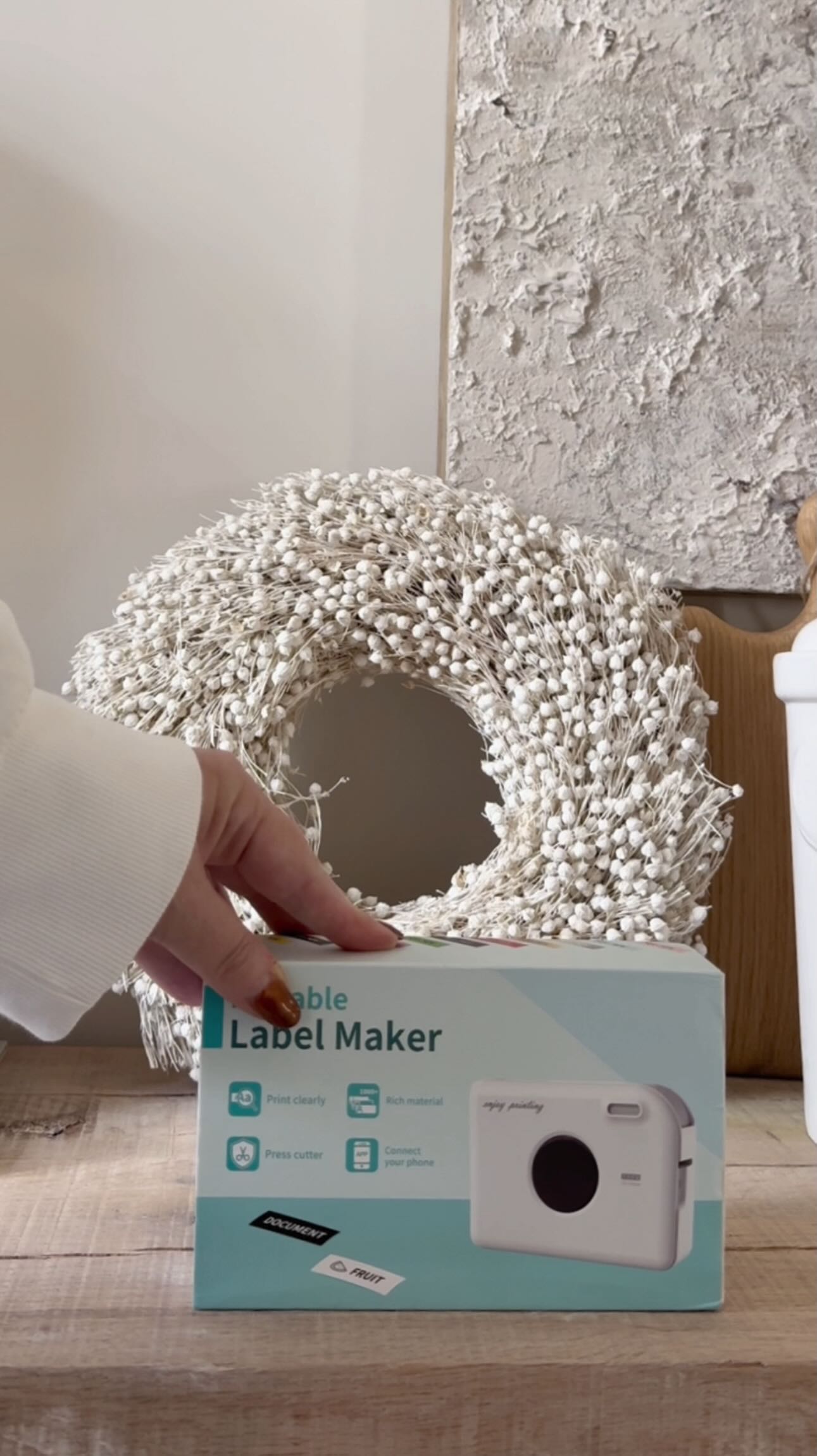 Instagram post by @rebecca_riley_home for Phomemo. Caption reads: If you need some organisation help, then this....