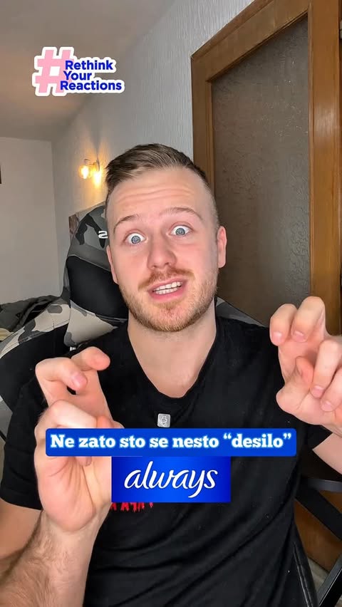 Instagram post by @xjecika for Always. Caption reads: #ad #SponsoredByAlways DANAS STAVLJAMO TAČKU NA....
