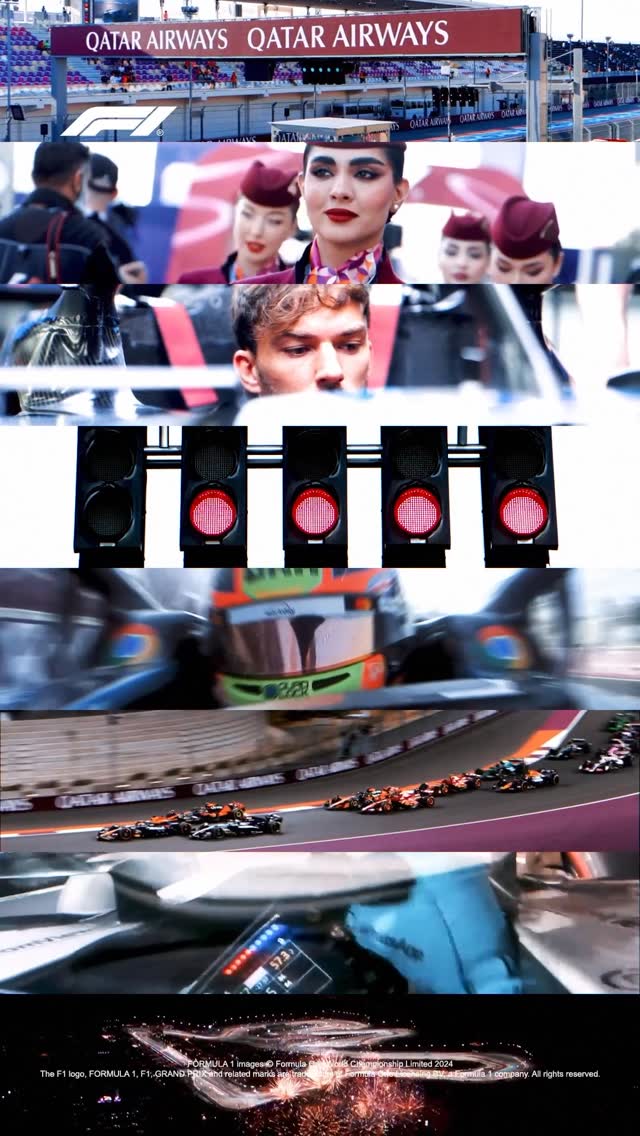 Instagram post by @lusailcircuit for Qatar Airways. Caption reads: 1 month until the world’s fastest meet the world’s....