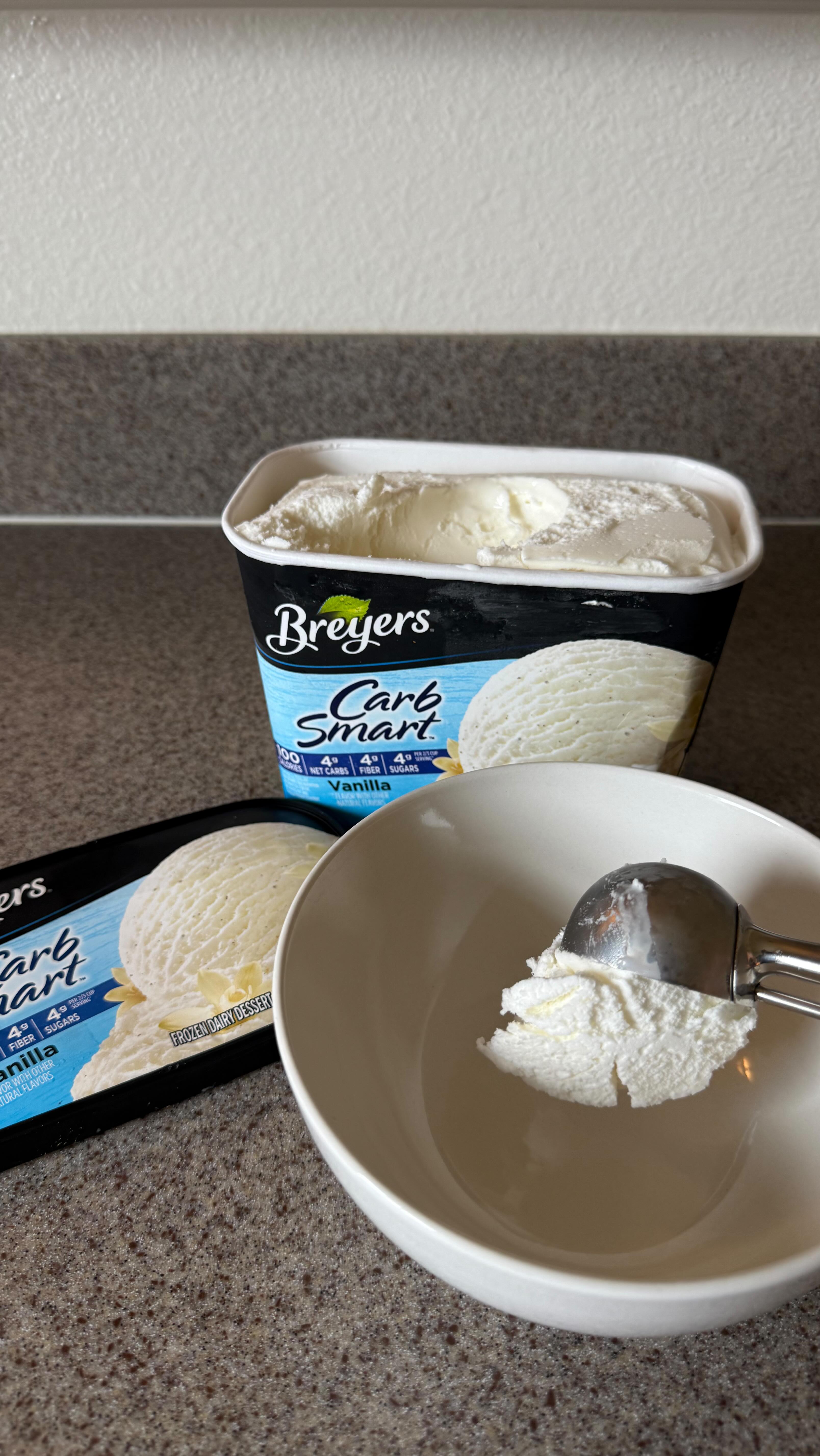 Instagram post by @nutritionalsarah for Breyers. Caption reads: I’m all for meals that nourish and moments that....