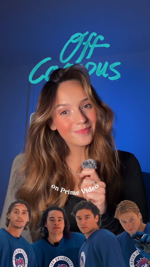 Instagram post by @bellaprichard_ for Prime Video. Caption reads: [...] book boyfriend has arrived 🗣️🏒💙....